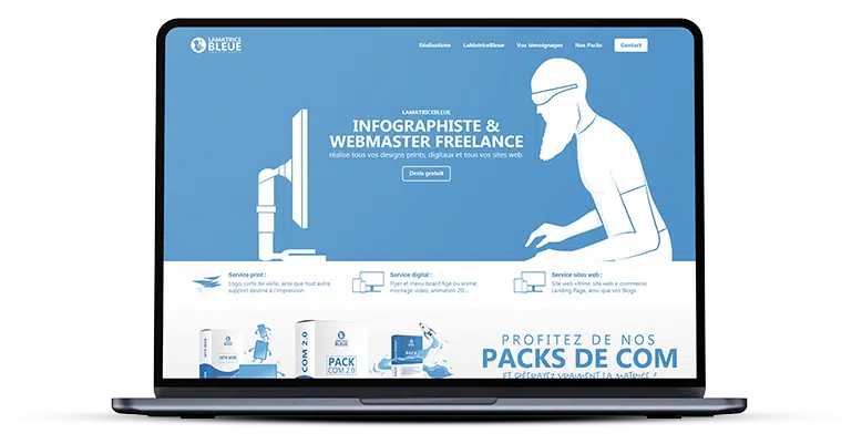 Mockup site web LaMatriceBleue