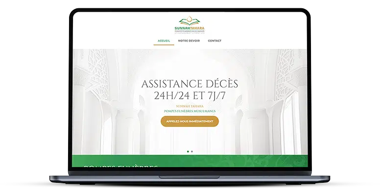 Mockup site web Sunnah Tahara